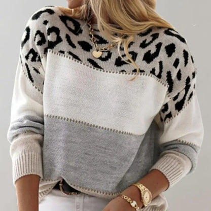 Suéter elegante de leopardo